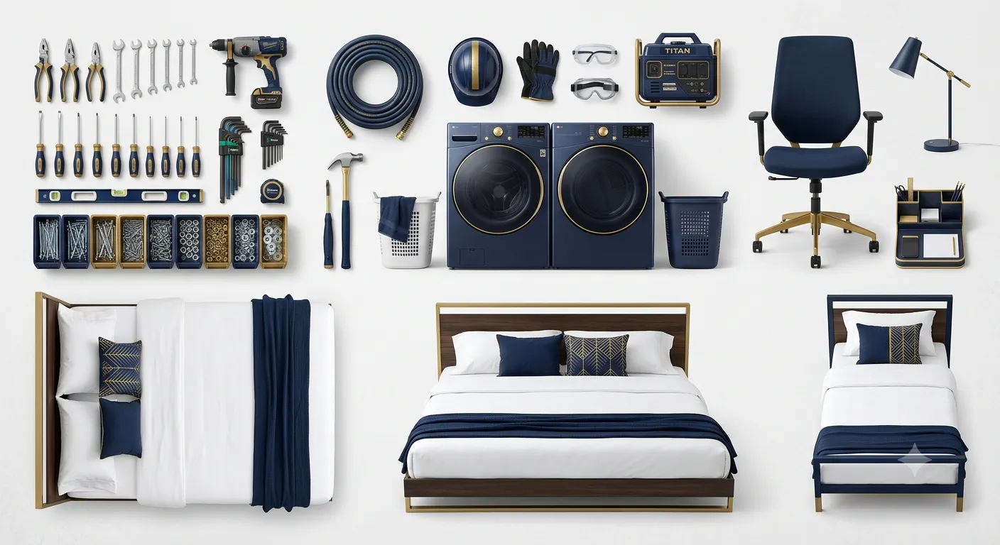 Furniture, tools, equipment, and facility products supplied by S&J